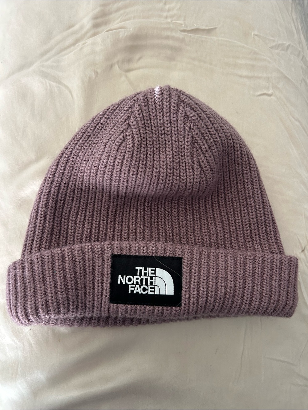 The North Face Dusty Mauve Ribbed Cuffed Beanie